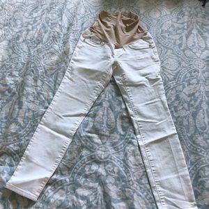 Luxe Maternity White Jeans